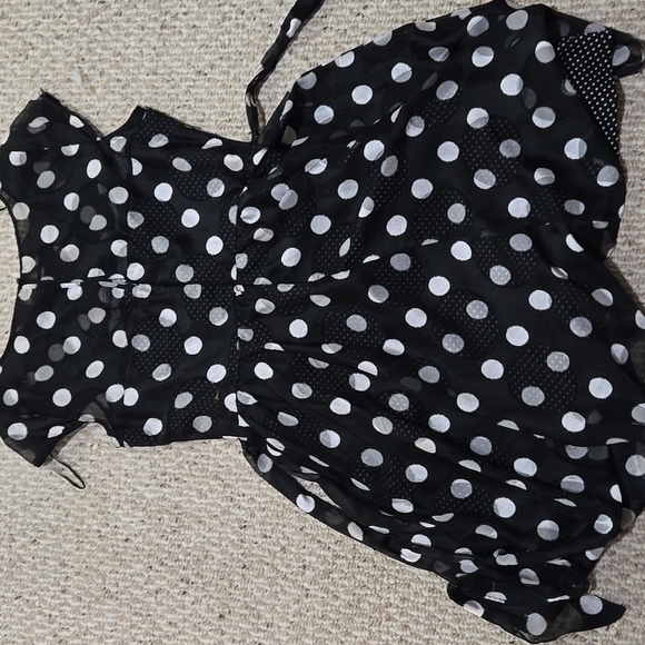 Charming Black and White Polka Dot Dress - Picture 10 of 13